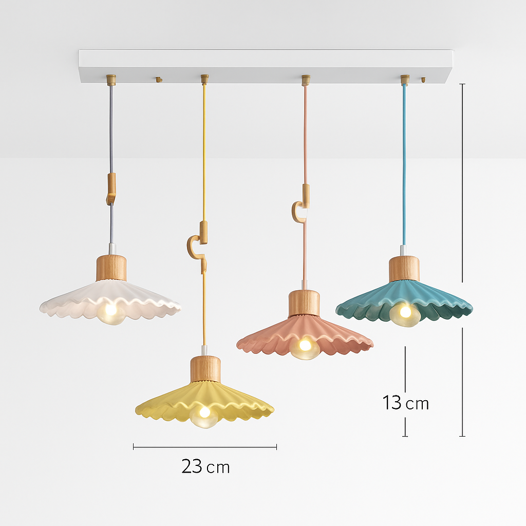 Lampe suspension simple LED nordique - vue 6 sur 16