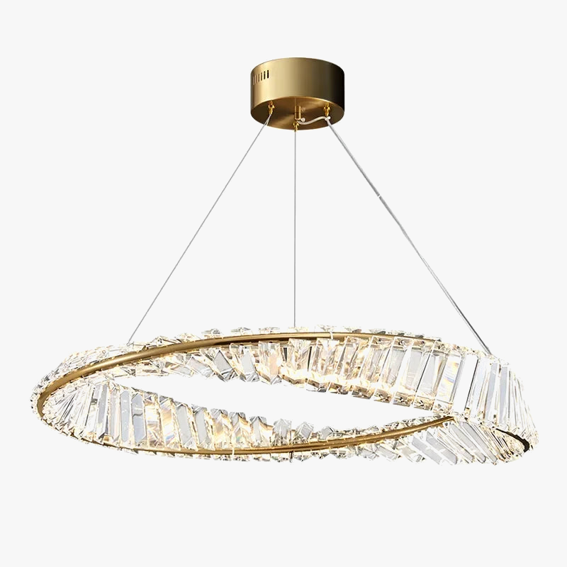 lustre doré de luxe pour salon décor chambre en cristal éclairage en verre argenté