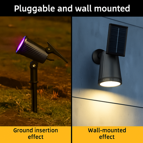 lampes solaires extérieures avec détecteur de mouvement et étanchéité - vue 5 sur 8