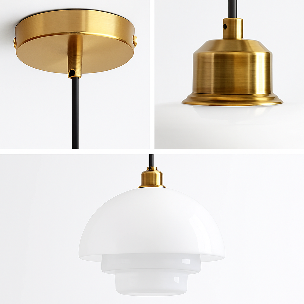lampes suspendues led modernes art décoratif nordique crème - vue 5 sur 9