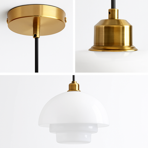 lampes suspendues led modernes art décoratif nordique crème - vue 6 sur 9