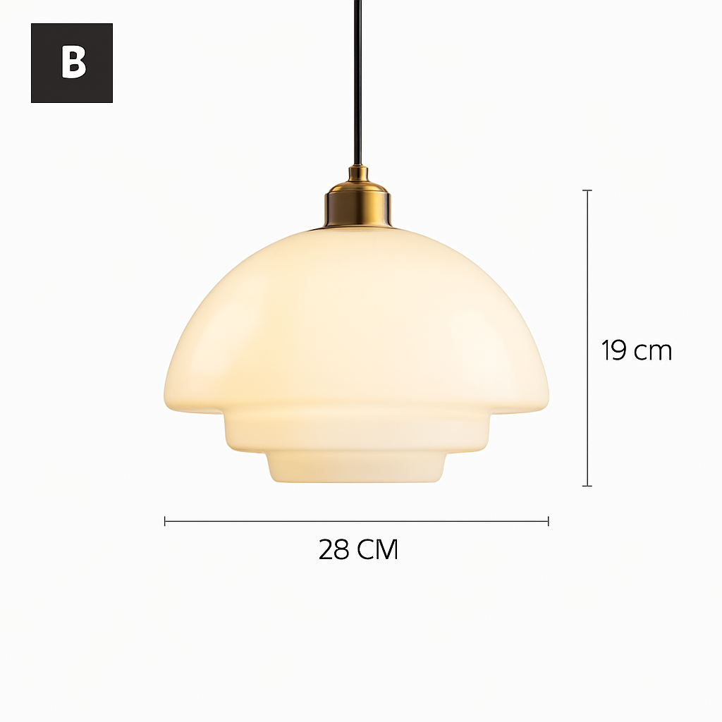 lampes suspendues led modernes art décoratif nordique crème - vue 9 sur 9