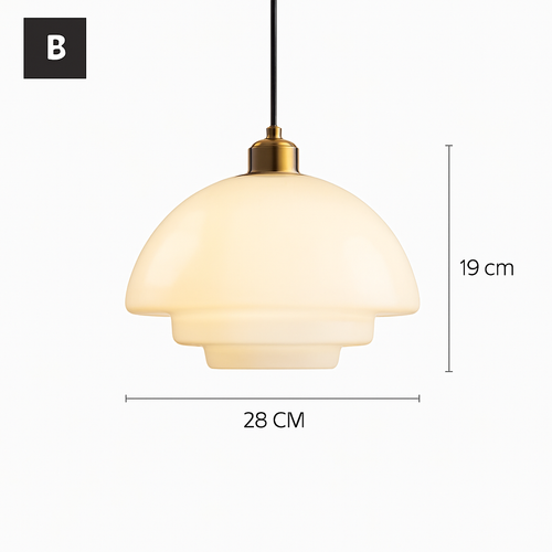 lampes suspendues led modernes art décoratif nordique crème - vue 10 sur 9