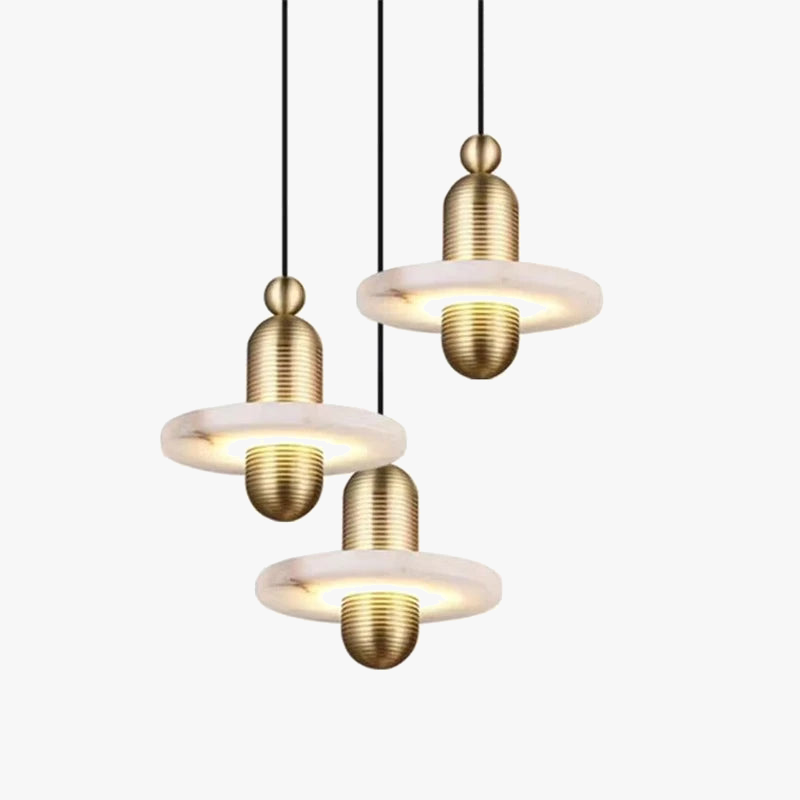 lampes suspendues led nordiques en marbre de luxe