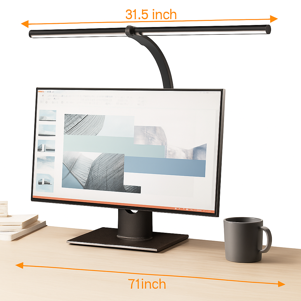 LAOPAO Lampe de bureau LED à double tête Lampes de bureau d'architecte EU/US Bureau 24W 5 modes de couleur les plus lumineux et 5 lampes de protection des yeux à intensité variable - vue 7 sur 10