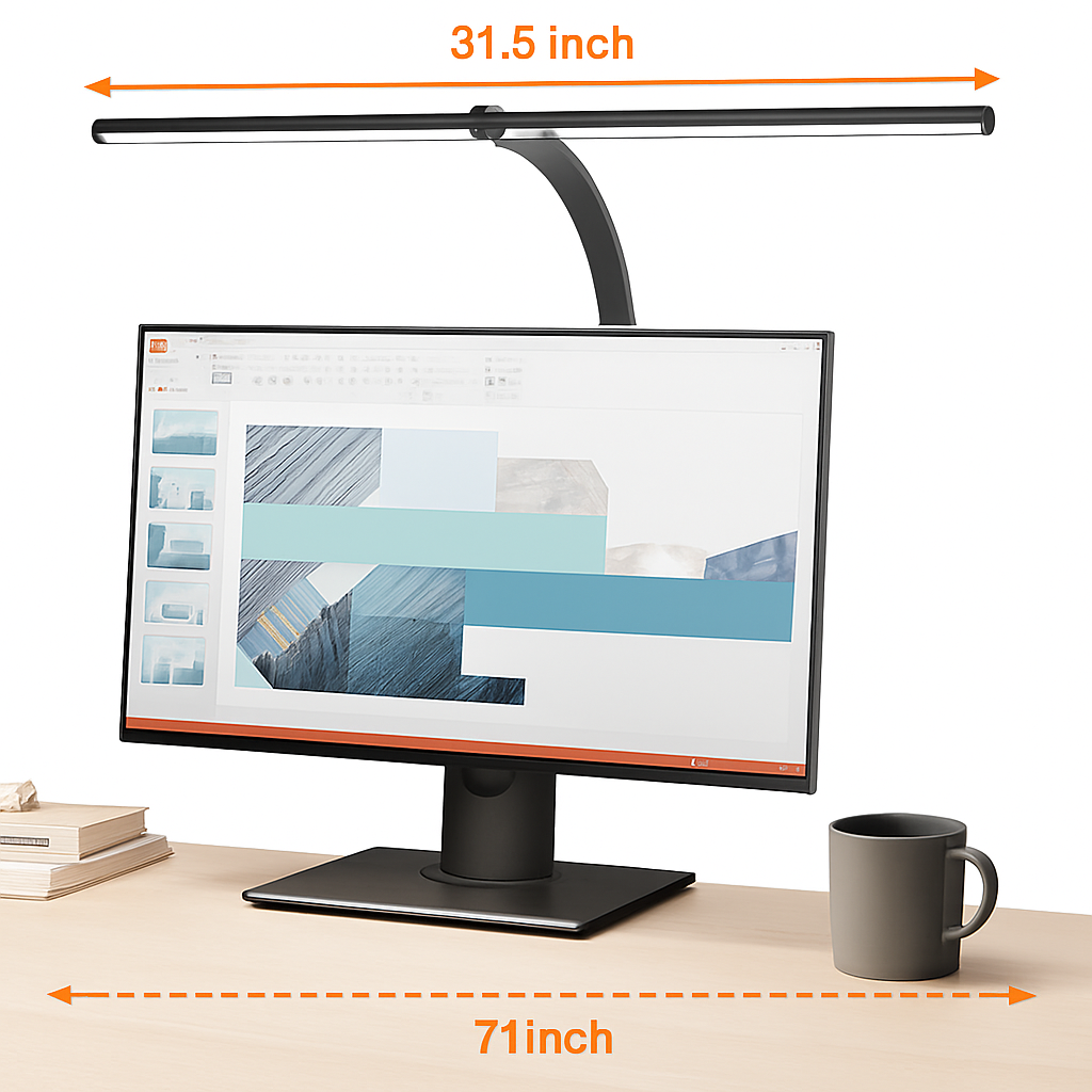 LAOPAO Lampe de bureau LED à double tête Lampes de bureau d'architecte EU/US Bureau 24W 5 modes de couleur les plus lumineux et 5 lampes de protection des yeux à intensité variable - vue 6 sur 10
