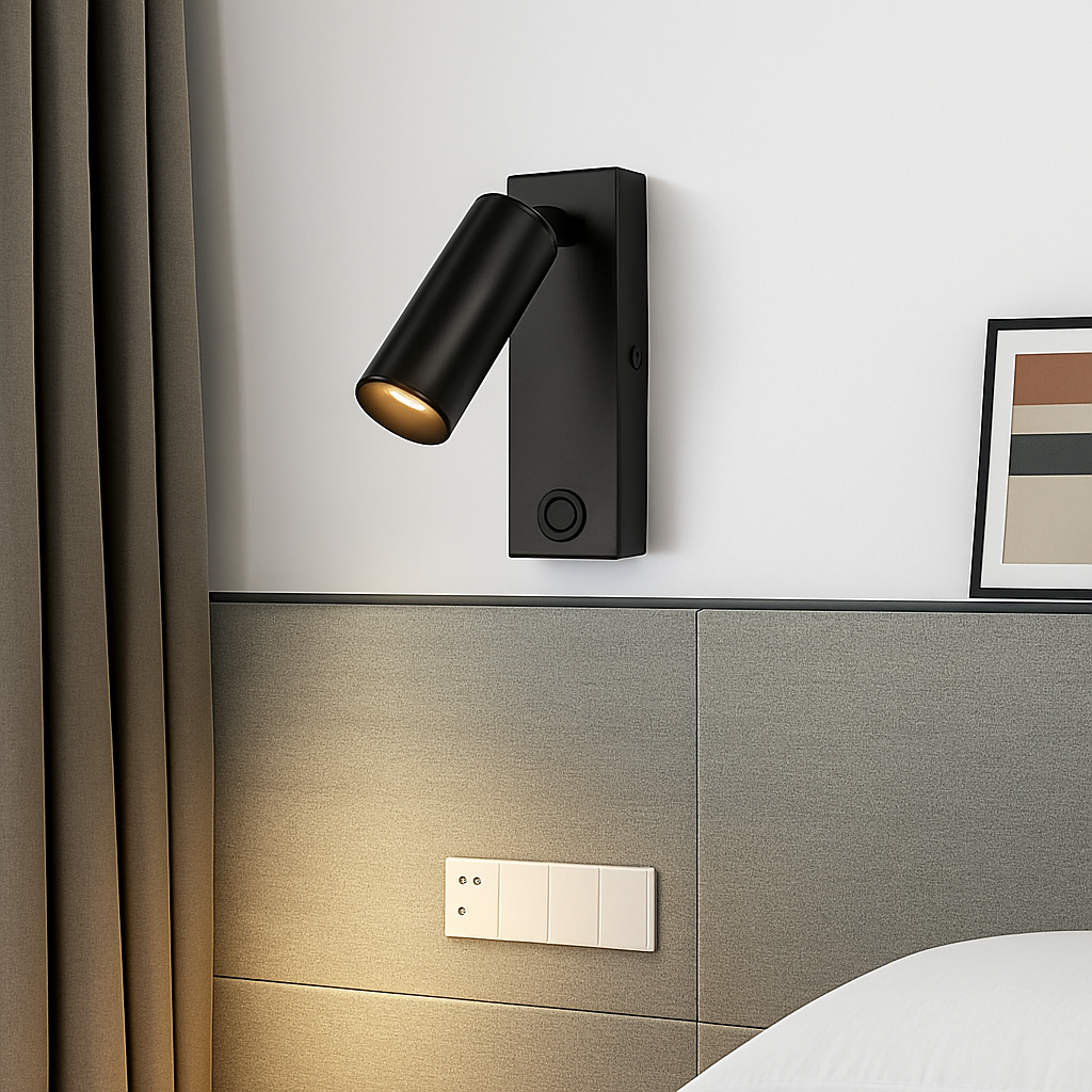 Led 3W applique avec interrupteur noir et blanc Bronze créatif avec USB applique avec pour chambre chevet - vue 4 sur 12