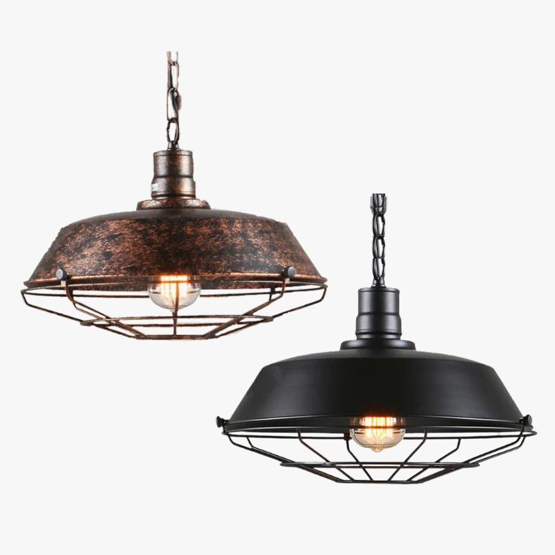 Suspension Loft Style Vintage cage industrielle rétro