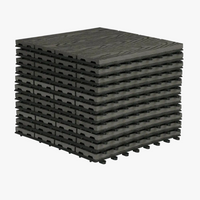 Lot 11 dalles terrasse clipsables wpc 30x30 bois