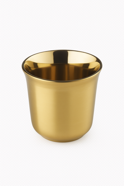 Lot 4 tasses expresso inox double paroi 80ml