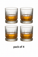 lot 4 verres whisky relief old fashioned crystal