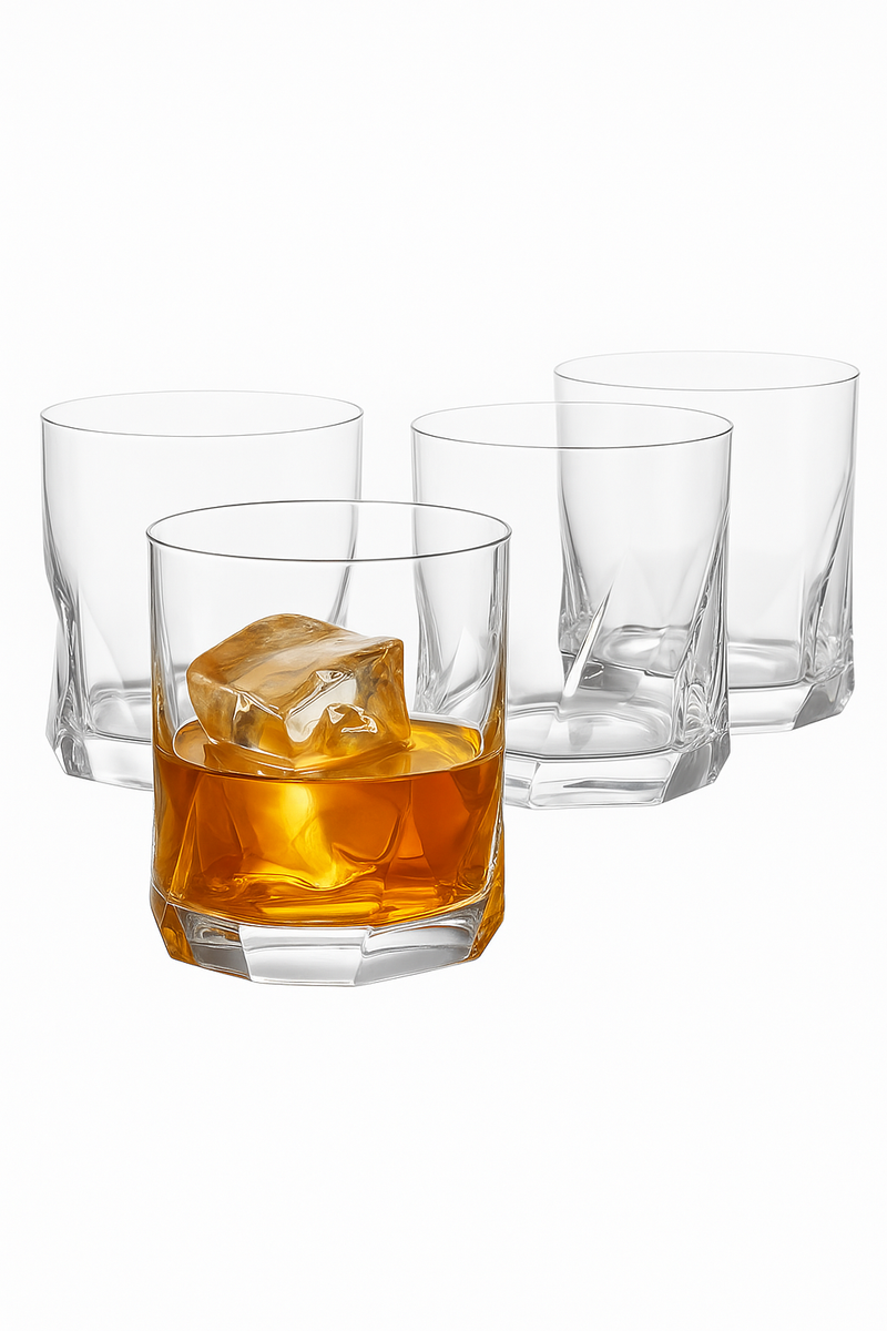 lot 4 verres whisky relief old fashioned résistants