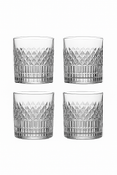 Lot 4 verres whisky style moderne relief resistant