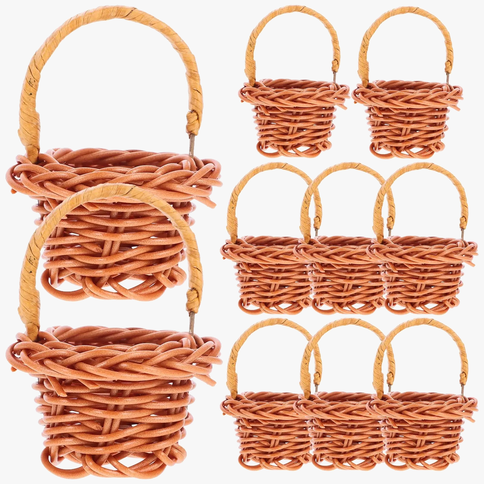 lot de 10 mini paniers tissés pour décorations et petits cadeaux
