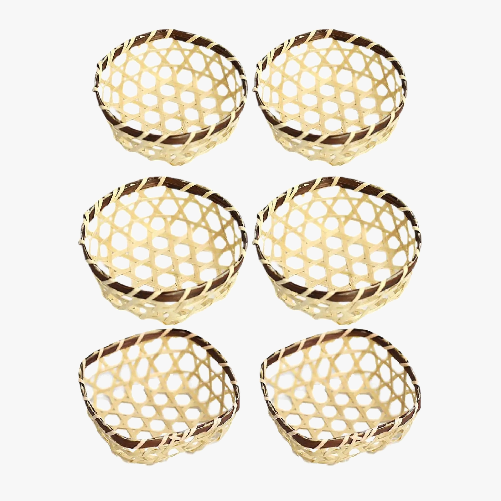 lot de 2 paniers en bambou faits main polyvalents et décoratifs