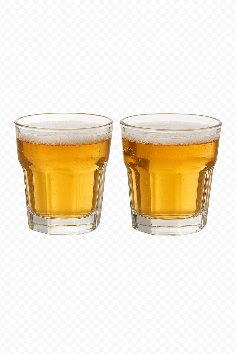 Lot de 2 petits verres cocktail transparents