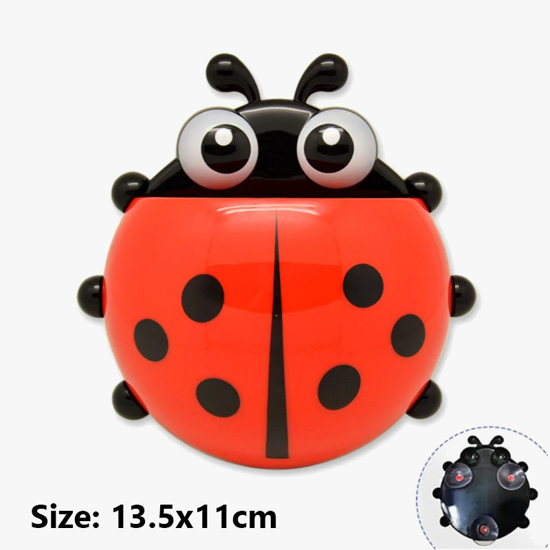 lot de 2 porte-brosse à dents coccinelle mignon pour enfants