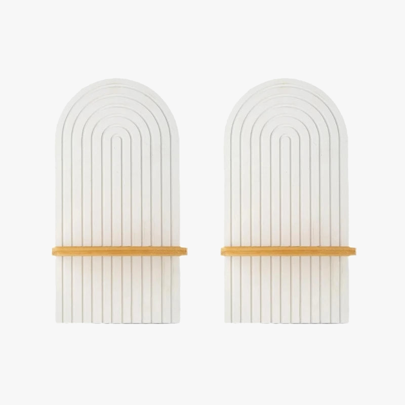 lot de 2 étagères murales en bois style bohème pour plantes décoratives