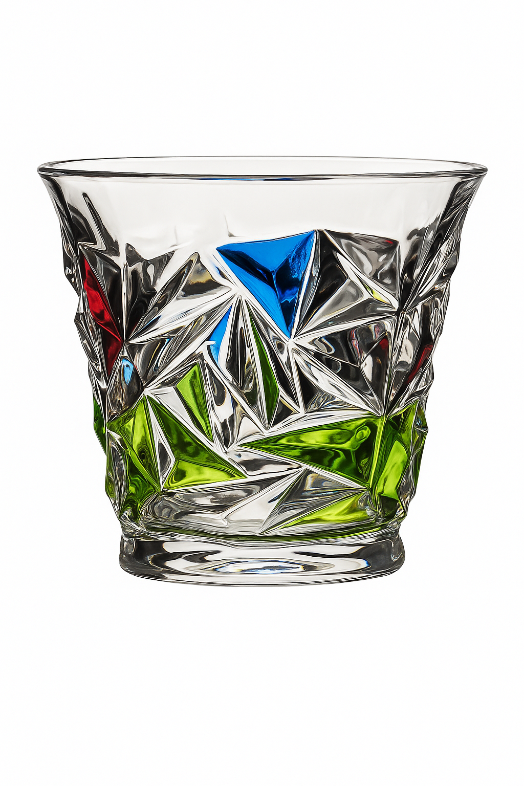 lot de 2 verres cristal gothique zecchin relief