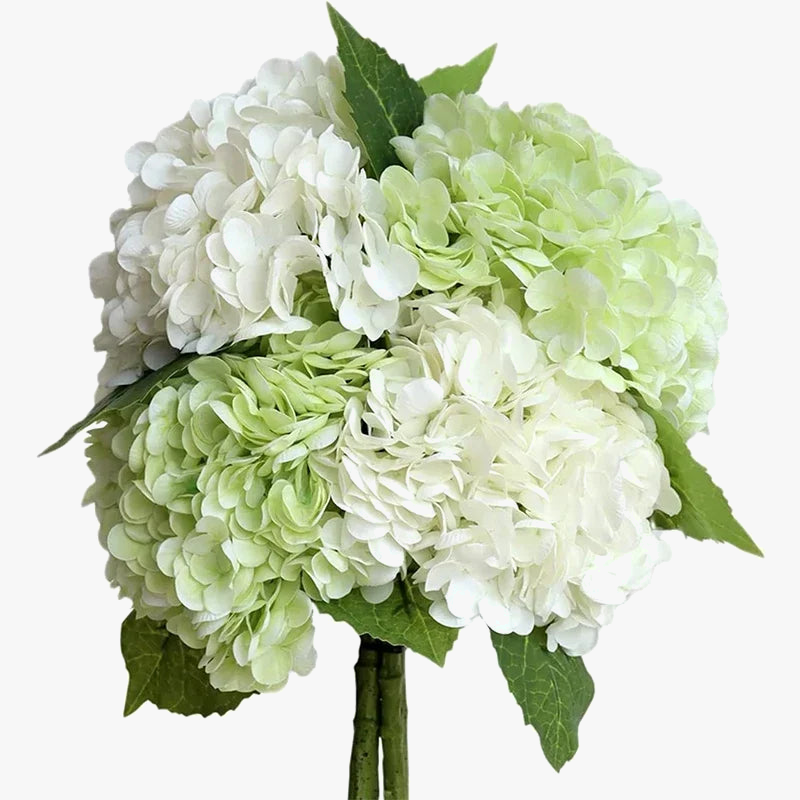 lot de 4 fleurs artificielles d'hortensia réalistes pour décoration et mariage