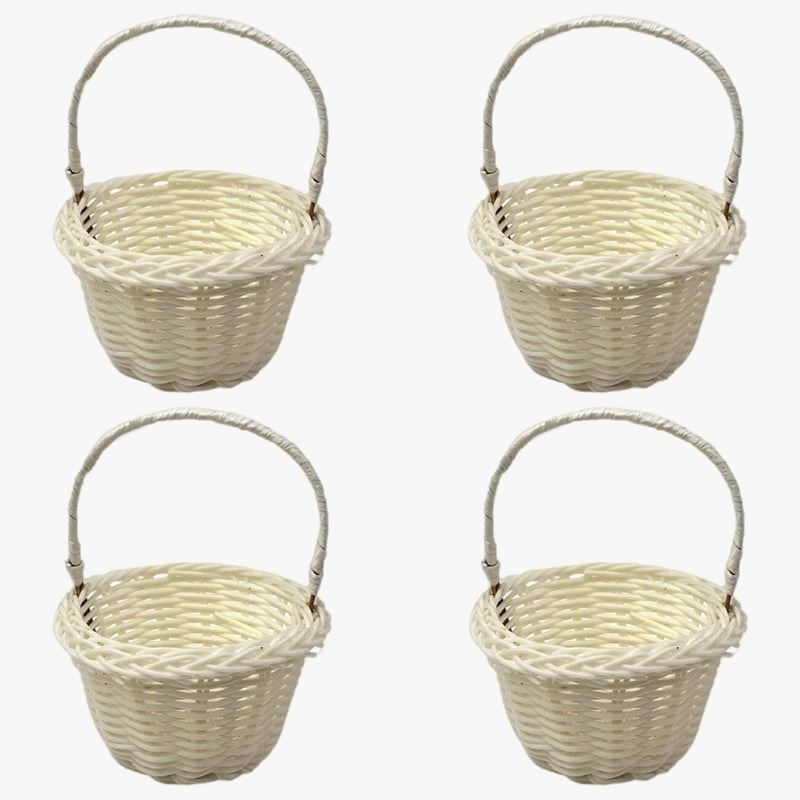 lot de 4 paniers en rotin pour décorations florales élégantes