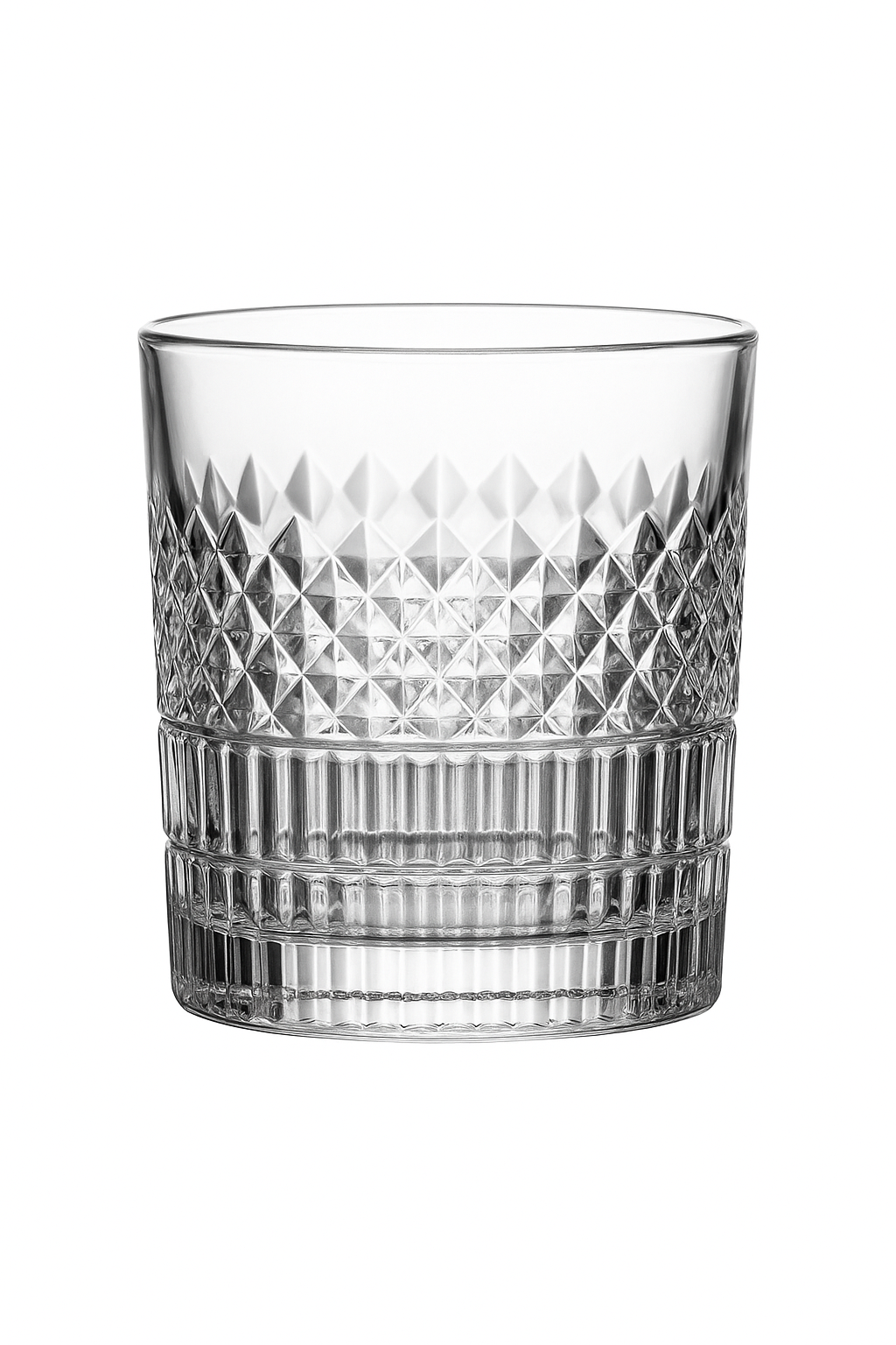 Lot de 4 verres whisky style relief épais - vue 2 sur 2