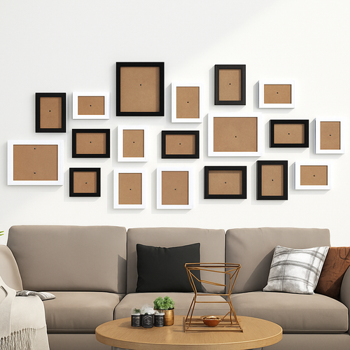 lot de cadres photo en bois pour décoration murale et mariage - vue 13 sur 16