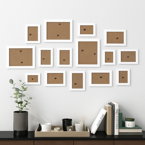 lot de cadres photo en bois pour décoration murale et mariage - vue 11 sur 16