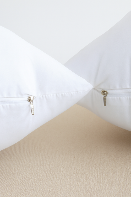 lot de housses de coussin blanches douces confortables 45x45 cm - vue 4 sur 5