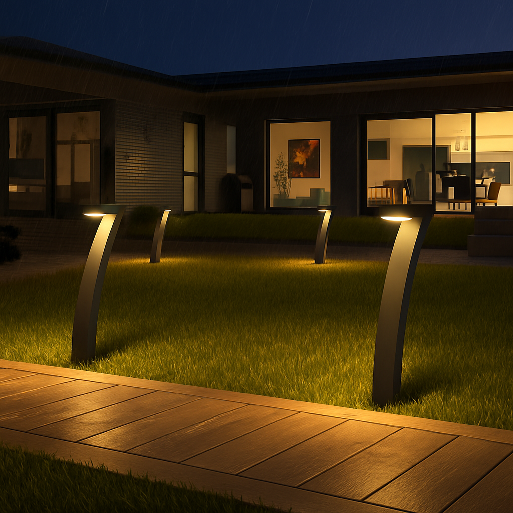 lot de lampes solaires led pour jardin éclairage extérieur décoratif - vue 5 sur 7