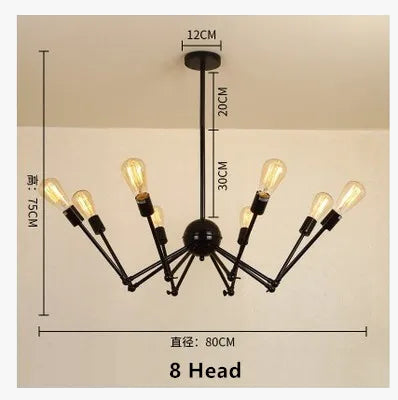 Lustre Suspension 6 Douilles Araignee Vintage Lampe Lumière pour Lustre Suspension 6 Douilles Araignee Vintage Lampe Lumière pour