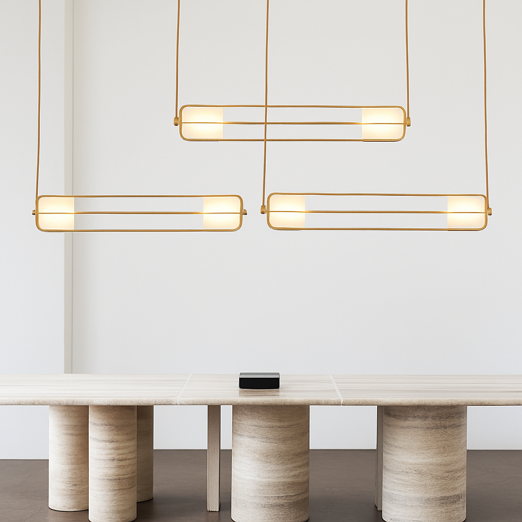 lustre art déco en verre et métal pour intérieur moderne - vue 3 sur 12