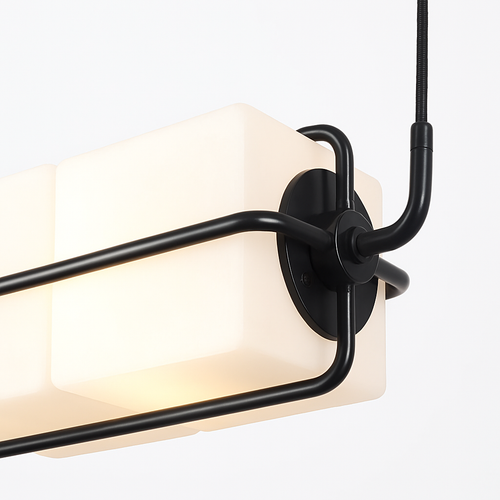 lustre art déco en verre et métal pour intérieur moderne - vue 5 sur 12