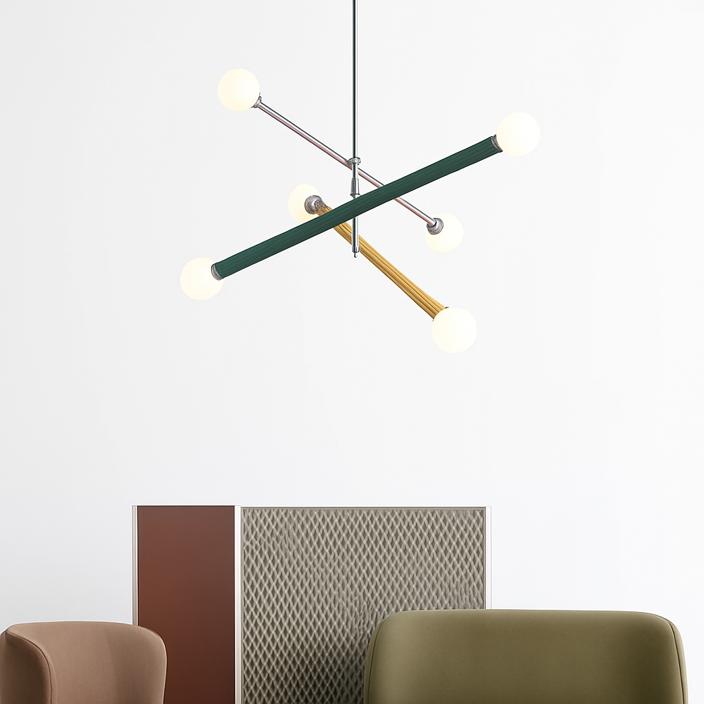 lustre art déco minimaliste éclairage suspendu - vue 4 sur 10