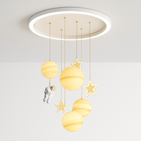 lustre astronautes lumineux pour chambre d'enfant design moderne