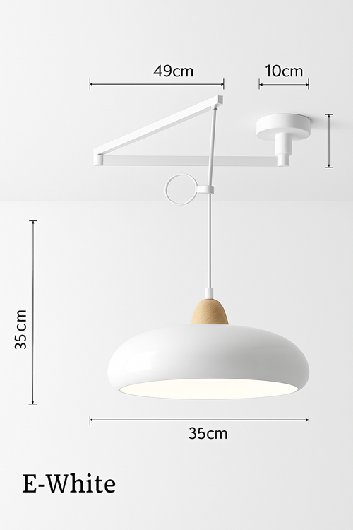 lustre à bras long rotatif réglable moderne pliable et rétractable - vue 12 sur 22