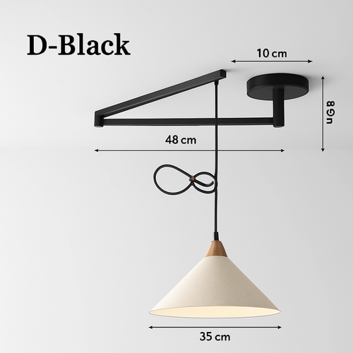lustre à bras long rotatif réglable moderne pliable et rétractable - vue 13 sur 22