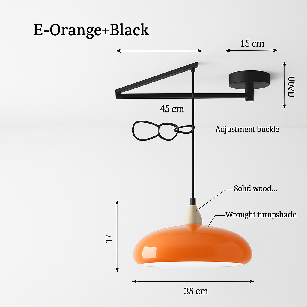 lustre à bras long rotatif réglable moderne pliable et rétractable - vue 16 sur 22