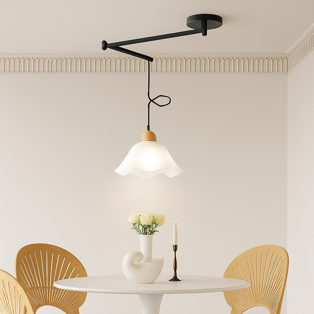 lustre à bras long rotatif réglable moderne pliable et rétractable - vue 5 sur 22