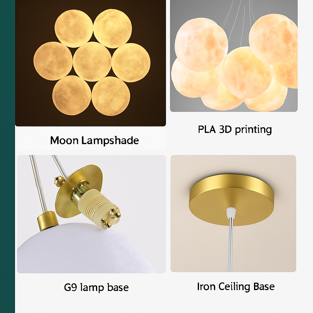 lustre bulle lumière pour salon chambre suspendues - vue 5 sur 24