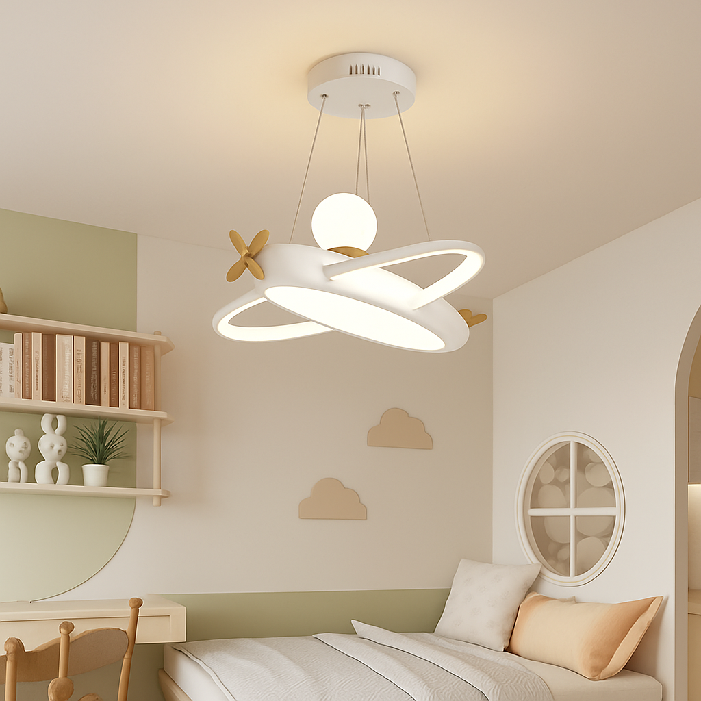 lustre créatif en forme d'avion pour enfant - vue 5 sur 8