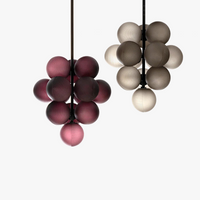 lustre créatif en verre design forme raisin pour intérieur moderne