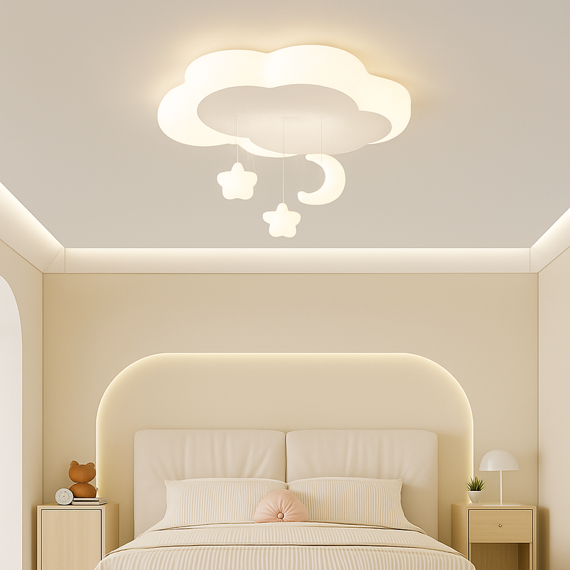 lustre créatif nuage blanc lune étoile pour enfants