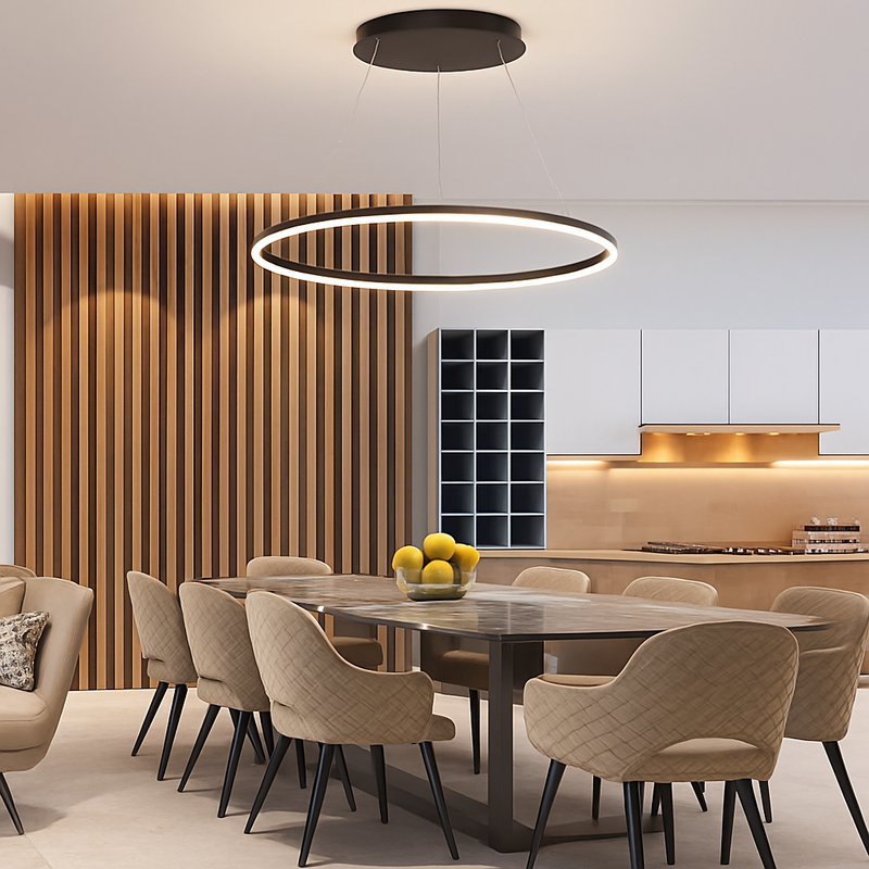 lustre design à Anneau moderne LED dimmable