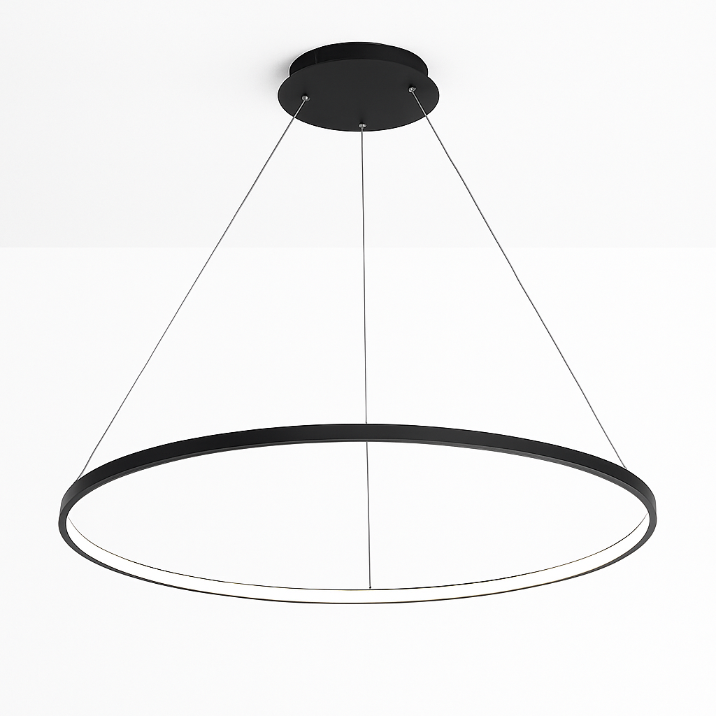 Lustre design anneaux suspendus à LED Deco - vue 9 sur 8