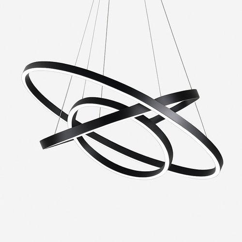 Lustre design cercles entrelacés (noir ou blanc)