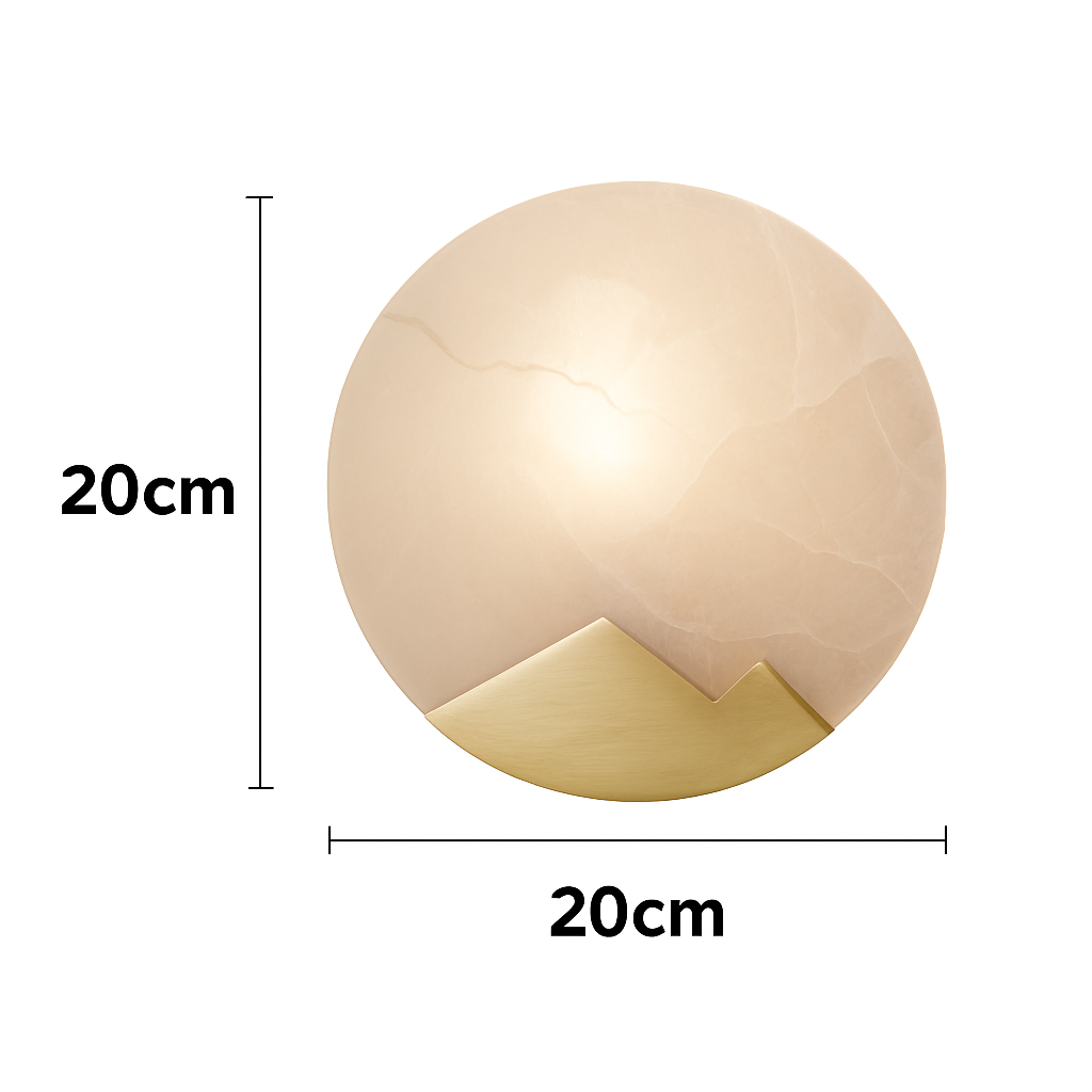 lustre design en marbre doré avec éclairage led tendance 2024 - vue 15 sur 25