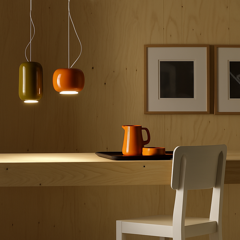 lustre design italien en verre pour bar et restaurant