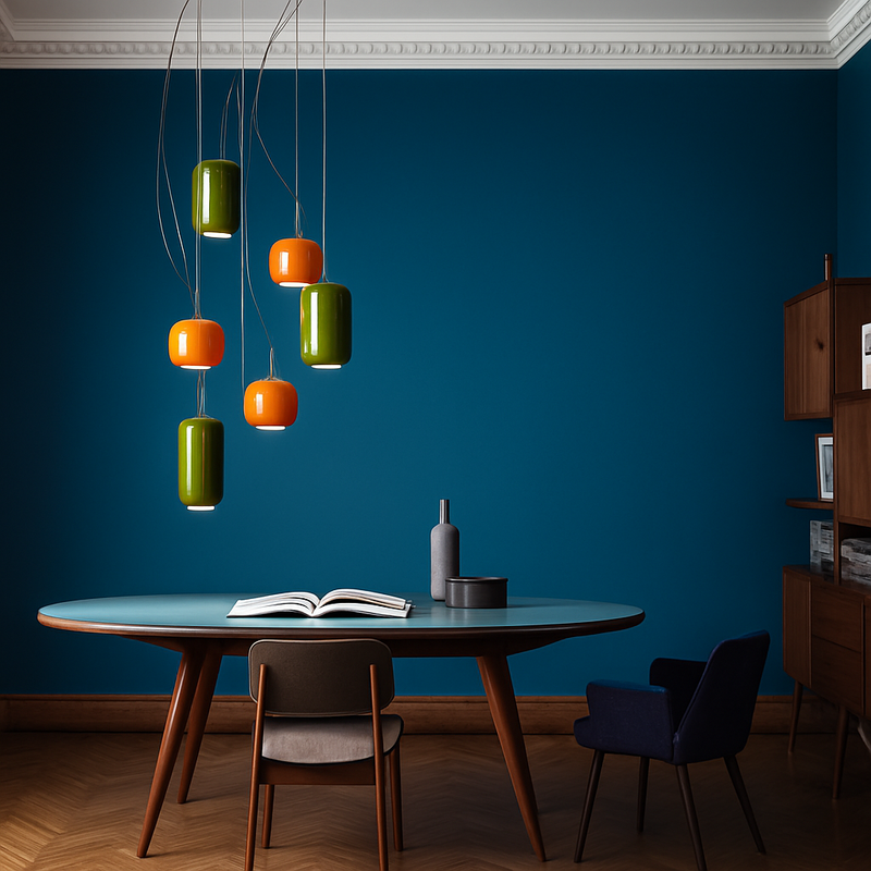 lustre design italien en verre pour bar et restaurant