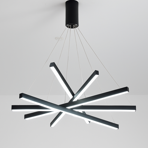 Lustre design LED barrettes lumineuses en métal Zillion - vue 7 sur 11